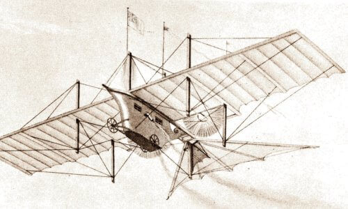 dibujo primer avión diseño del primer avión